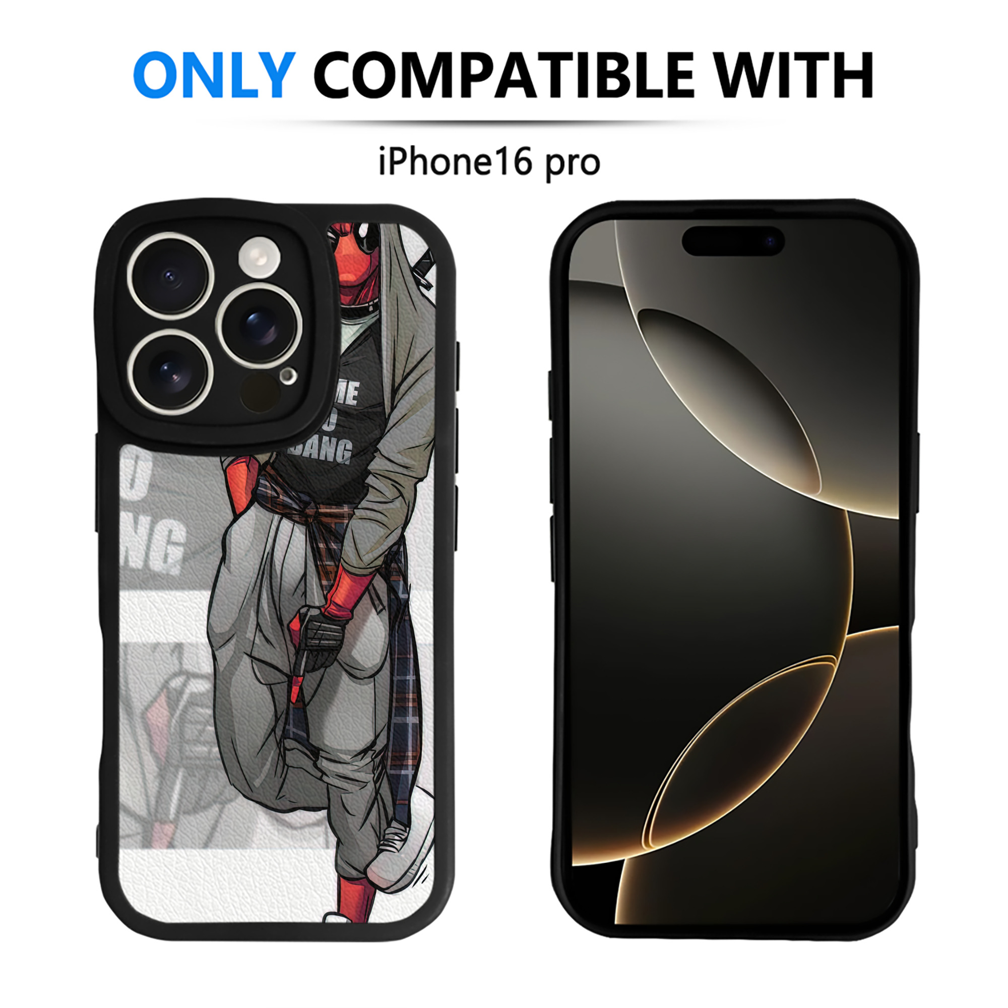 （画像用） Deadpool デッドプール 【iPhone 16シリーズ対応】シリコンスマホケース（レザー調） 材質：シリコン